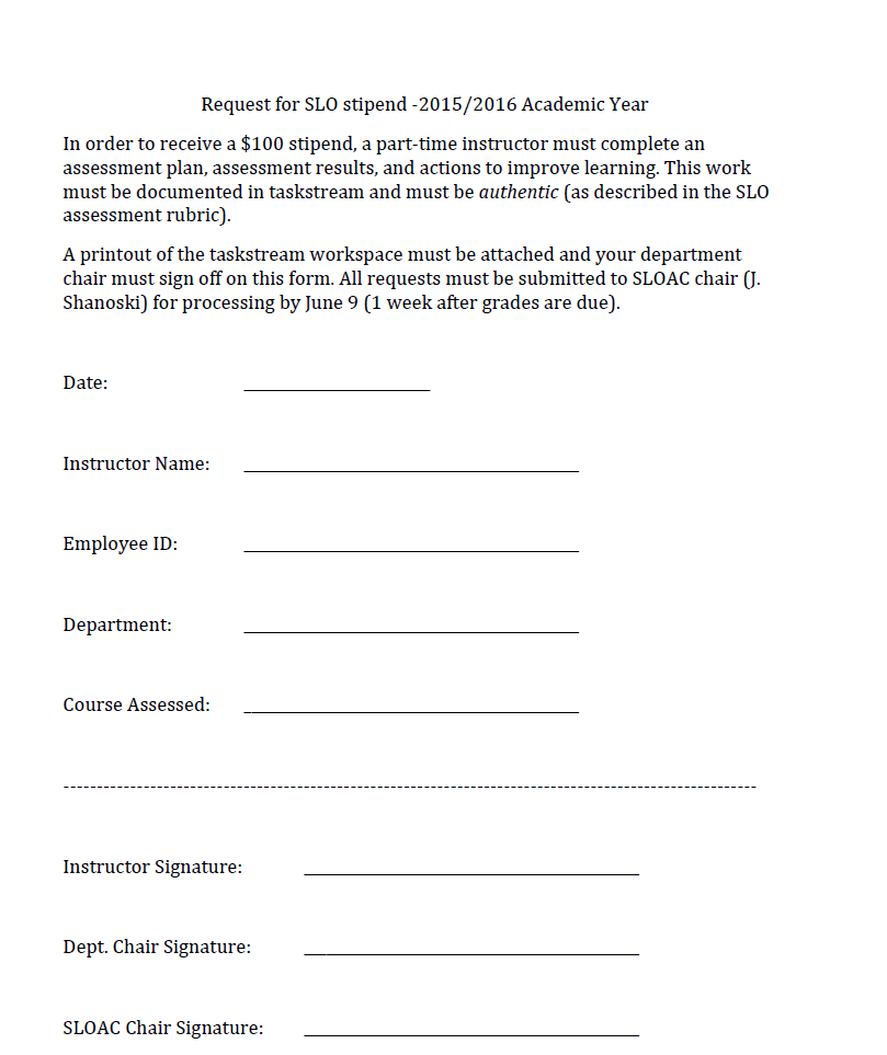 sample assessment form