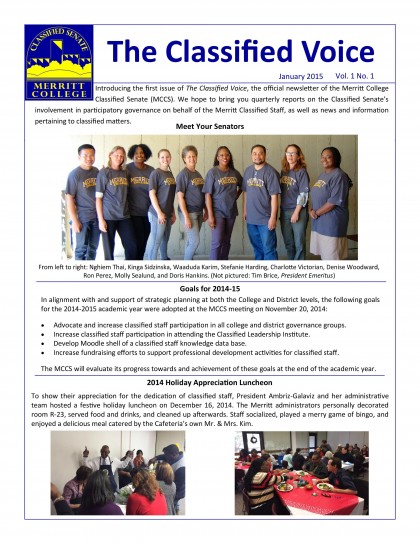 Classified Voice Vol. 1 No. 1 (January 2015)