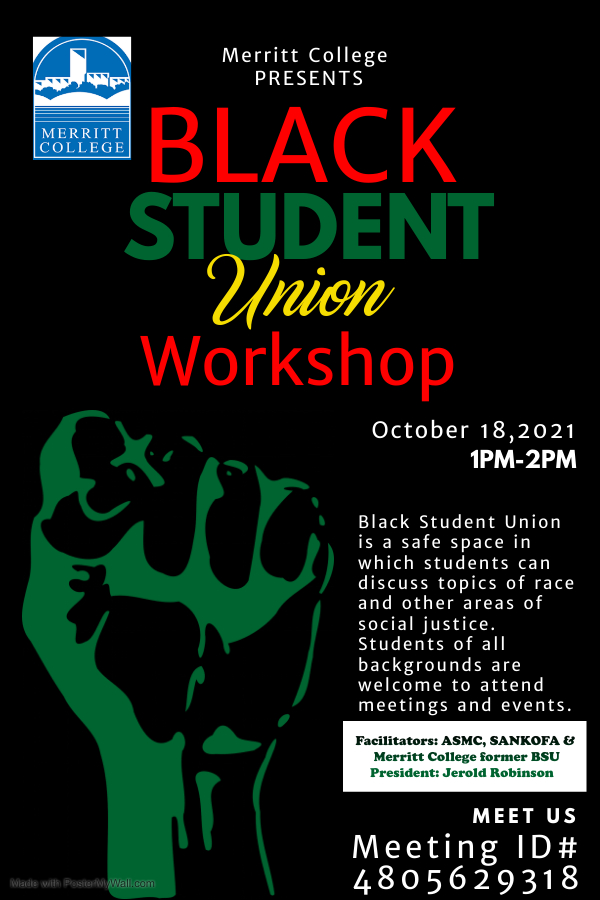 a workshop on October 18, 2021, at 1:00 PM - BSU Club 2:00 PM